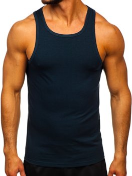 Bolf Herren Tank Top ohne Motiv Dukelblau  99003