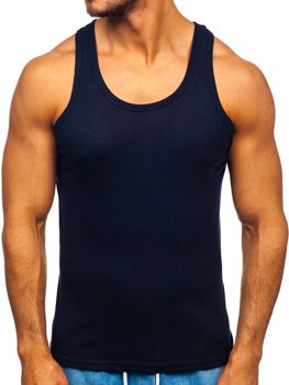 Bolf Herren Tank Top ohne  Motiv Dunkelblau  NB001