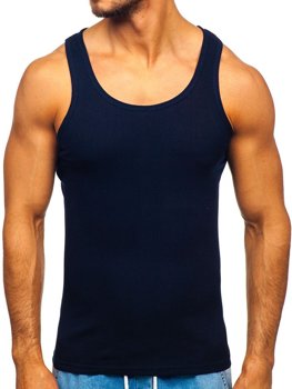 Bolf Herren Tank Top ohne Motiv Dunkelblau  NB002