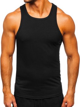 Bolf Herren Tank Top ohne Motiv Schwarz  99003