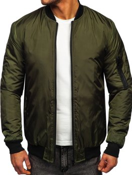 Bolf Herren Übergangsjacke Bomberjacke Grün  AK95