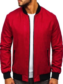 Bolf Herren Übergangsjacke Bomberjacke Rot  6118