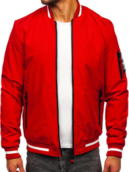 Bolf Herren Übergangsjacke Bomberjacke Rot  84M3034