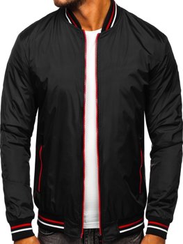 Bolf Herren Übergangsjacke Bomberjacke Schwarz  6523