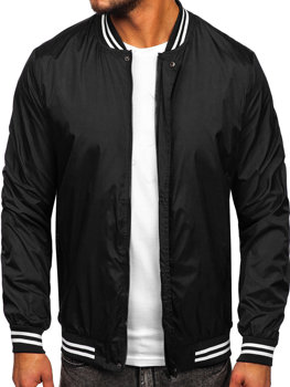 Bolf Herren Übergangsjacke Bomberjacke Schwarz 8M98