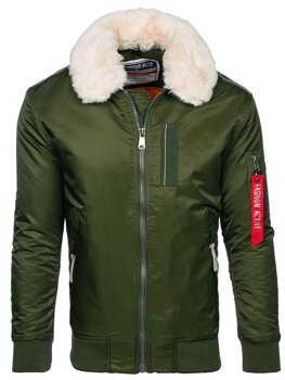 Bolf Herren Übergangsjacke Pilotenjacke Grün  EX1787