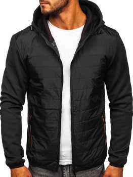 Bolf Herren Übergangsjacke Schwarz-Orange  KS2160