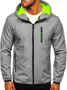 Bolf Herren Übergangsjacke Softshell  Jacke Schwarzgrau  KS2195