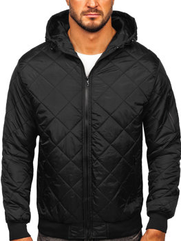 Bolf Herren Übergangsjacke Sport Jacke Schwarz  MY21