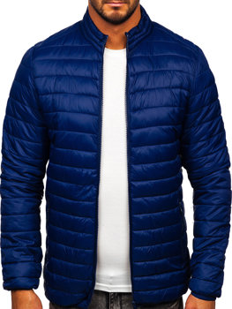 Bolf Herren Übergangsjacke mit Steppmuster Dunkelblau LY33