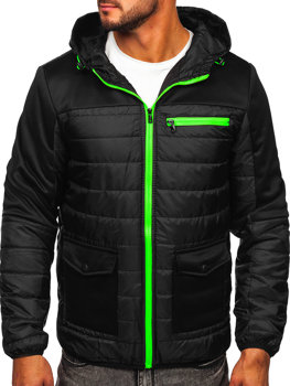 Bolf Herren Überganssjacke Steppjacke Schwarz  M10006