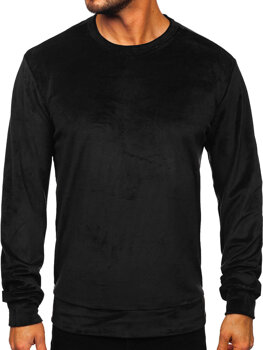 Bolf Herren Velours Sweatshirt Schwarz  8B1166