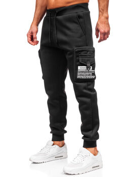 Bolf Herren Warme Sporthose Joggers Cargohose Schwarz  K22