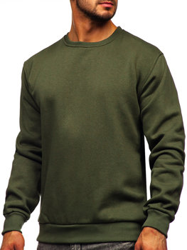 Bolf Herren Warmes Sweatshirt ohne Kapuze Khaki  2001