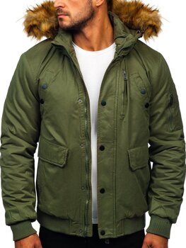 Bolf Herren Winterjacke Grün  1778