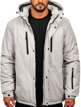 Bolf Herren Winterjacke Parka Grau  22M320