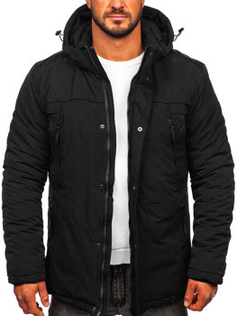 Bolf Herren Winterjacke Parka Schwarz  5M713