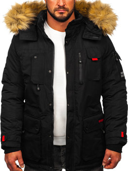 Bolf Herren Winterjacke Parka Schwarz  5M791