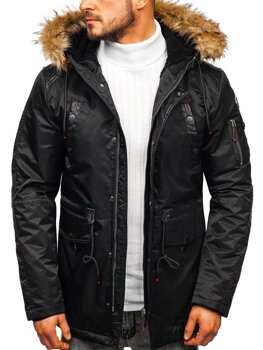 Bolf Herren Winterjacke Schwarz  1080