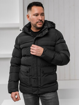 Bolf Herren Winterjacke Schwarz  22M332A1