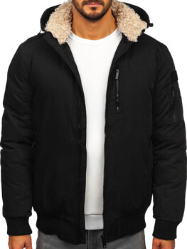 Bolf Herren Winterjacke Schwarz  25M9805