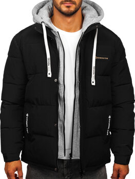 Bolf Herren Winterjacke Sportjacke Schwarz  62M9518