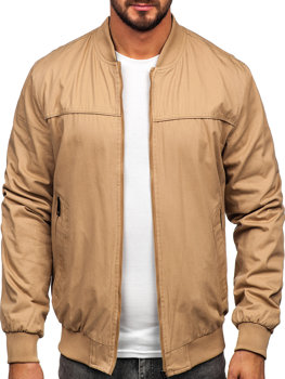 Bolf Herren Zweiseitige Übergangsjacke Bomberjacke Camel  84M3005