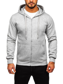 Bolf Herren Zweiteiler Trainingsanzug mit Kapuzenpullover Grau  D004