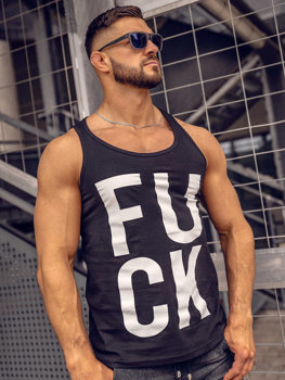 Bolf Tank Top mit Motiv Schwarz 14830A