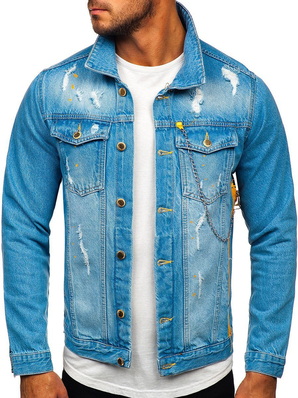 Herren Jeansjacke Blau Bolf 3-4
