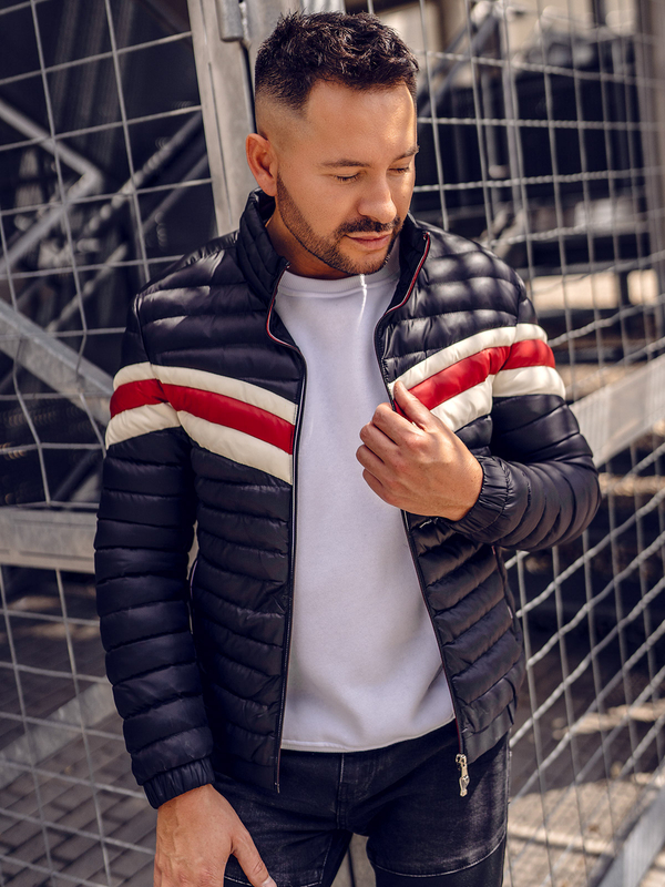 Herren Gepolsterte Übergangsjacke Sportjacke Schwarz Bolf 6574A