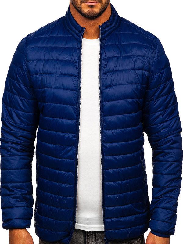 Herren Übergangsjacke mit Steppmuster Dunkelblau Bolf LY33