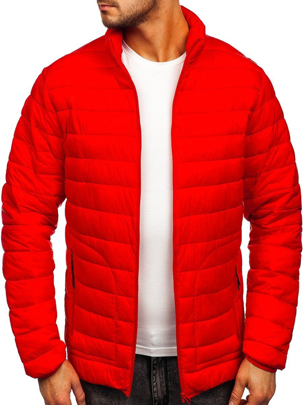 Herren Gepolsterte Übergangsjacke Rot Bolf 13007