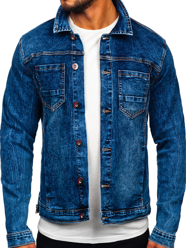 Herren Jeansjacke Dunkelblau Bolf RC85147W1
